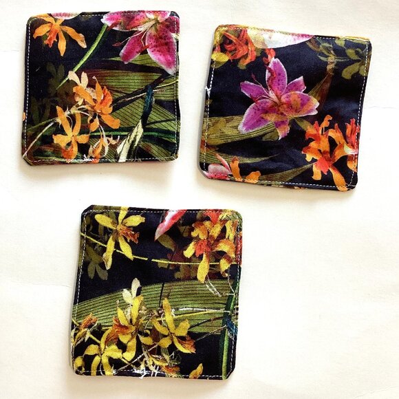 3 Handmade Square Floral Corner Bookmarks Reading School Gift Ideas - Picture 2 of 2